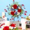 6 Pcs 4th of July Candle Rings, Red White Blue Mini 3" Patriotic Wreaths for Independence Day Table Centerpieces, Windows & Door Decorations